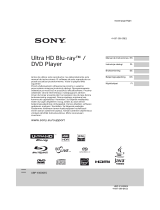 Sony UBP-X1000ES Bruksanvisning