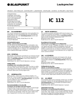 Blaupunkt IC 112 Bruksanvisning