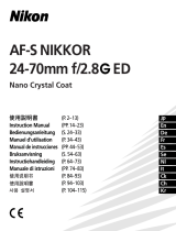 Nikon AF-S NIKKOR 24-70MM F2.8G ED Användarmanual