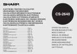 Sharp CS-2640 Bruksanvisning