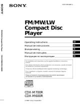Sony CDX-M600R Användarmanual