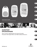 Behringer EUROPORT EPA300 Snabbstartsguide