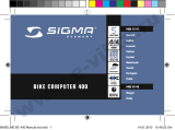 Sigma BIKE COMPUTER 400 Användarmanual