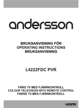 Andersson L4222FDC PVR Operating Instructions Manual