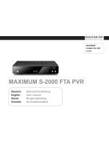 Maximum S-2000 FTA PVR Användarmanual
