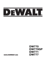 DeWalt DW770 Användarmanual