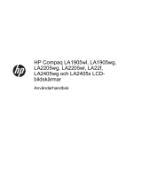 HP Compaq LA22f 22-inch LED Backlit LCD Monitor Användarmanual