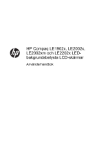 HP Compaq LE2202x 21.5-inch LED Backlit LCD Monitor Användarmanual