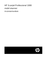 HP ScanJet Professional 1000 Mobile Scanner Användarmanual