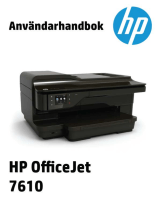 HP OfficeJet 7610 Wide Format e-All-in-One series Användarmanual