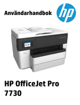 HP OfficeJet Pro 7730 Wide Format All-in-One Printer series Användarmanual