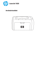 HP LaserJet 1020 Printer series Användarmanual