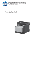 HP LaserJet Pro CM1415 Color Multifunction Printer series Användarmanual