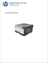 HP LaserJet Pro CP1525 Color Printer series Användarmanual