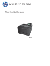 HP LaserJet Pro 200 color Printer M251 series Användarguide
