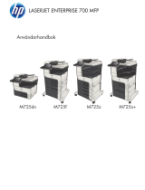 HP LaserJet Managed MFP M725 series Användarmanual