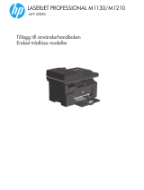 HP LaserJet Pro M1217nfw Multifunction Printer series Användarmanual