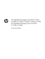 HP PageWide Managed Color MFP E77650-E77660 Printer series Användarmanual