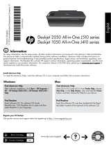 HP Deskjet 1050 All-in-One Printer series - J410 Bruksanvisning