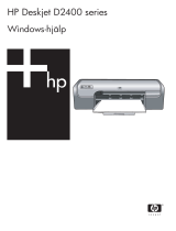 HP Deskjet D2400 Printer series Användarmanual