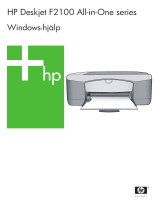 HP Deskjet F2100 All-in-One Printer series Användarmanual