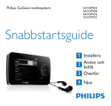 Philips SA1OPS16K/02 Snabbstartsguide