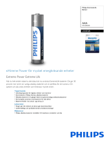 Philips LR03E2B/10 Product Datasheet