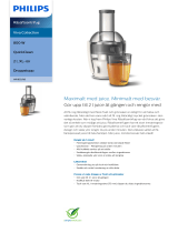 Philips HR1855/80 Product Datasheet