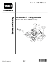 Toro GreensPro 1260 Greens Roller Användarmanual