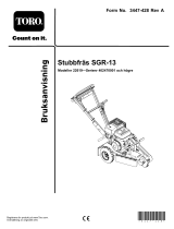 Toro SGR-13 Stump Grinder Användarmanual