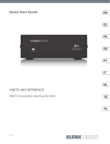 KlarkTeknik VNET2-AES INTERFACE VNET2 Connection Interface for AES3 Snabbstartsguide