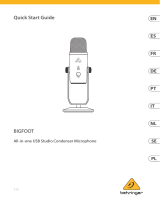 Behringer BIGFOOT All-in-one USB Studio Condenser Microphone Snabbstartsguide