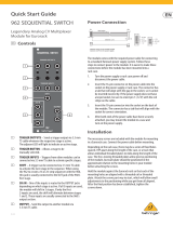 Behringer 962 SEQUENTIAL SWITCH Snabbstartsguide