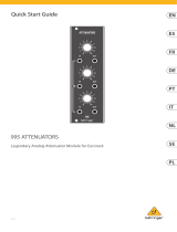 Behringer 995 ATTENUATORS Snabbstartsguide