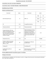 Whirlpool WIE 2B19 Product Information Sheet