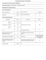 Whirlpool WVA31612 NFW 2 Product Information Sheet