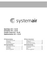 SystemAir 251-10/B Cookerhood Stainless Bruksanvisning