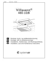 SystemAir Villavent 480-10/B Installation, User And Maintenance Instructions