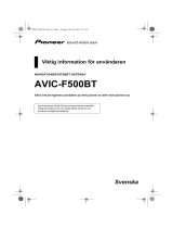 Pioneer AVIC-F500BT Användarmanual