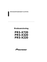Pioneer PRS-X320 Användarmanual