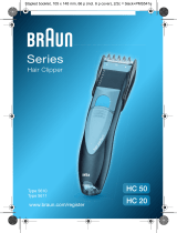 Braun HC50, HC20, Hair Clipper/Hair Perfect Användarmanual