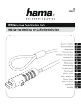 Hama 00054117 USB Notebook Combination Lock Bruksanvisning