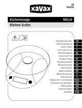 Xavax 00106993 Milla Kitchen Scales Användarmanual