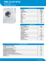 Indesit BWC 61452 W EU Product data sheet