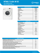 Indesit MTWA 71484 W EE NEL Data Sheet