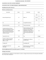 Bauknecht BCIC 3C26 E Product Information Sheet