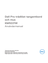 Dell Pro Wireless Keyboard and Mouse KM5221W Användarguide