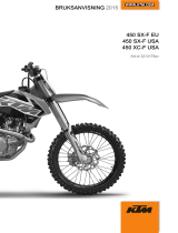 KTM 450 XC-F 2015 Bruksanvisning