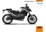 KTM 890 Duke R 2021 Bruksanvisning