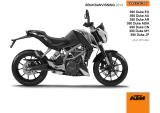 KTM 390 Duke 2014 Bruksanvisning